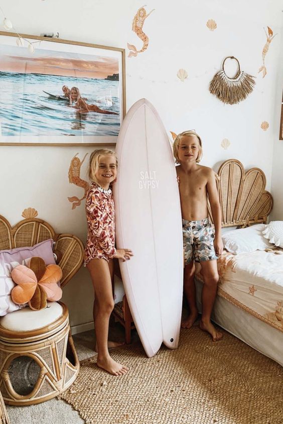 Déco chambre d'enfant thème surf