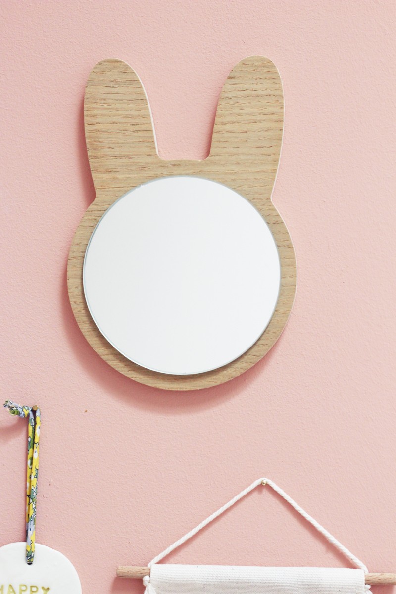 Rabbit Wooden Miroir