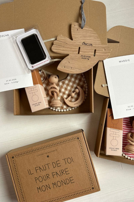 Coffret naissance souvenirs de bébé personnalisé