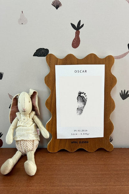 Kit empreinte bébé personnalisé avec cadre en bois