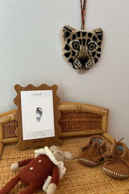 Kit empreinte bébé personnalisé avec cadre en bois