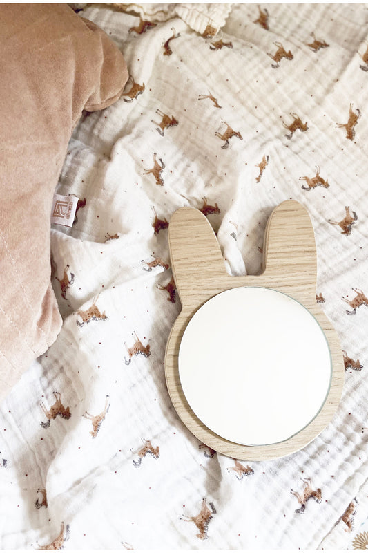 Miroir lapin en bois Ma boutique