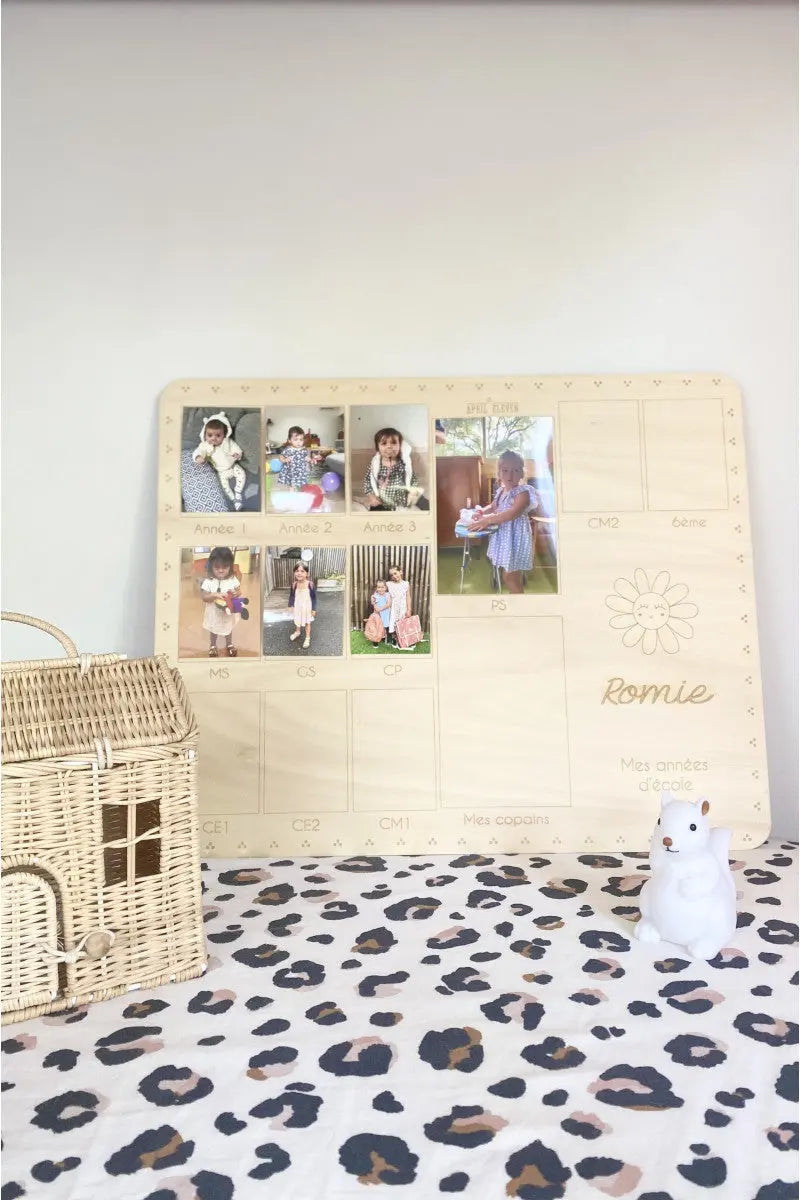 Panneau en bois pour photos de classe Ma boutique