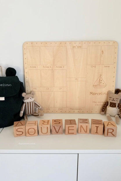 Personalized wooden baby brush