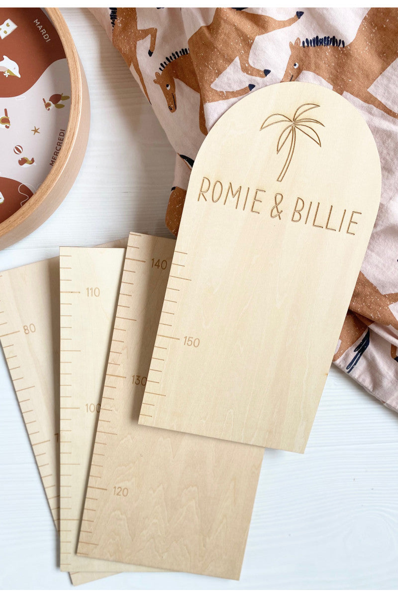 Toise enfant personnalisable en bois Ma boutique